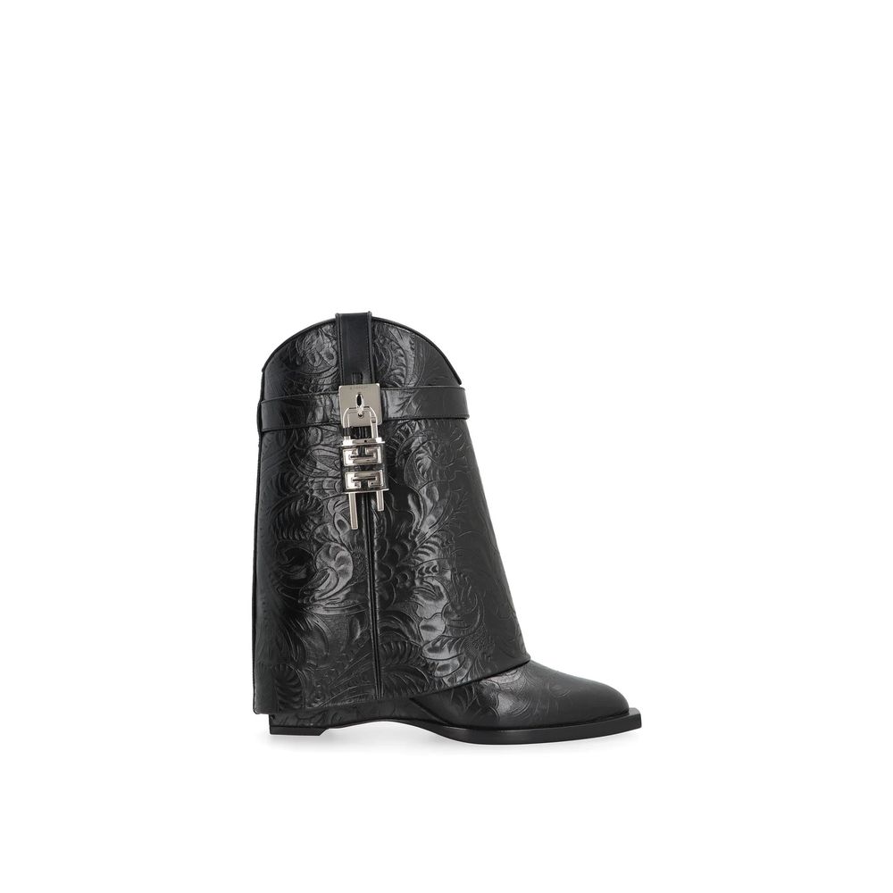 Givenchy Black Calfskin Lace-Up Boots